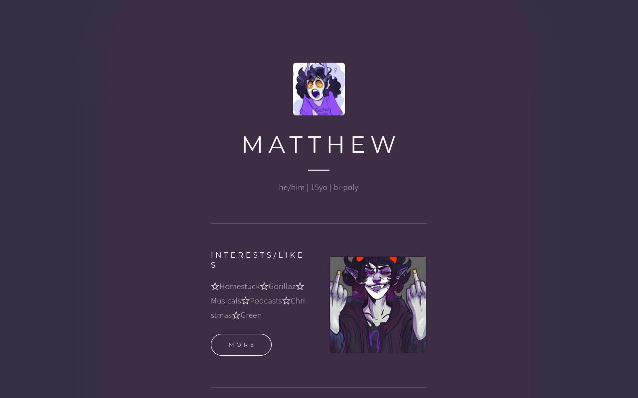 Carrd profile picture for @matthews